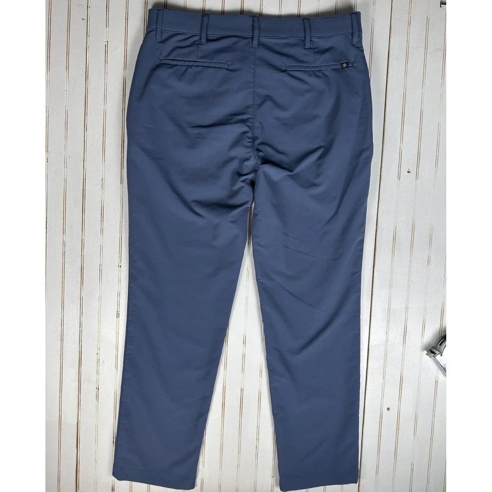 Banana Republic Performance Pants Mens 32x28 Blue Stretch Travel Slim Casual